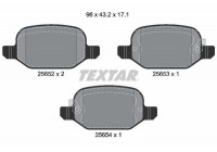 Brake Pad Set, disc brake 2565201 Textar