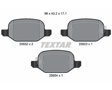 Brake Pad Set, disc brake 2565201 Textar