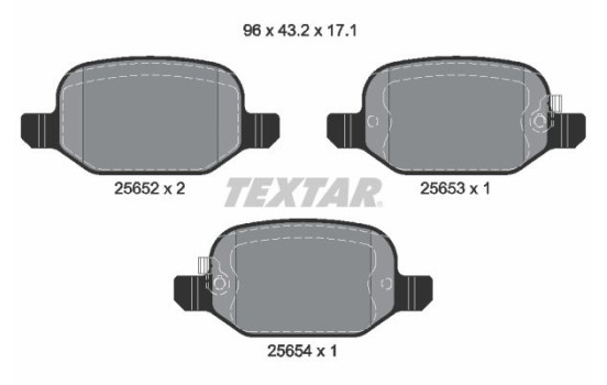 Brake Pad Set, disc brake 2565201 Textar