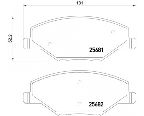 Brake Pad Set, disc brake 2568101 Textar