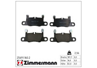 Brake pad set, disc brake 25691.160.2 Zimmermann