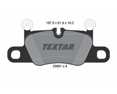 Brake Pad Set, disc brake 2569101 Textar