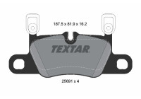 Brake pad set, disc brake 2569103 Textar