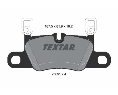 Brake pad set, disc brake 2569103 Textar