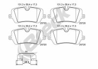 Brake pad set, disc brake 25720 00 554 00 Breck
