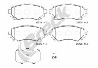 Brake pad set, disc brake 25725 00 701 00 Breck
