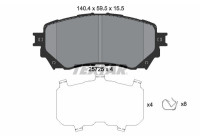 Brake Pad Set, disc brake 2572501 Textar