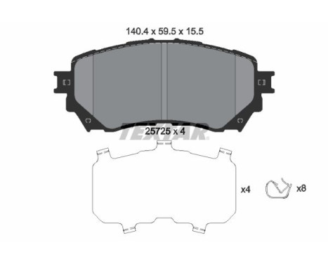 Brake Pad Set, disc brake 2572501 Textar