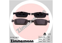 Brake Pad Set, disc brake 25736.180.1 Zimmermann