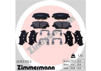 Brake Pad Set, disc brake 25757.175.3 Zimmermann