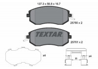 Brake Pad Set, disc brake 2576001 Textar