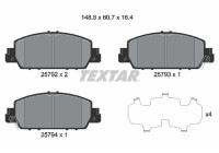 Brake Pad Set, disc brake 2579201 Textar