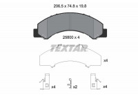 Brake Pad Set, disc brake 2580001 Textar