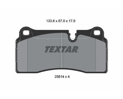 Brake pad set, disc brake 2581401 Textar