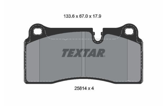 Brake pad set, disc brake 2581401 Textar