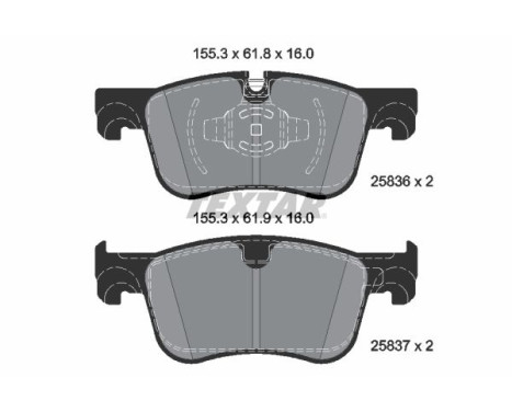 Brake pad set, disc brake 2583605 Textar