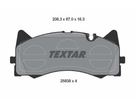 Brake pad set, disc brake 2583801 Textar
