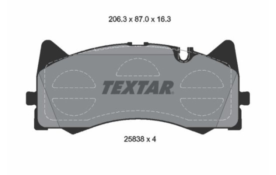 Brake pad set, disc brake 2583801 Textar
