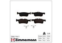 Brake Pad Set, disc brake 25841.140.1 Zimmermann