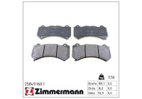 Brake Pad Set, disc brake 25849.160.1 Zimmermann