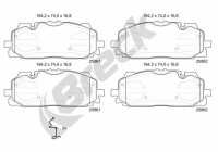 Brake pad set, disc brake 25861 00 553 00 Breck