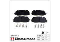 Brake Pad Set, disc brake 25861.170.2 Zimmermann