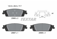 Brake pad set, disc brake 2586601 Textar