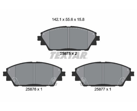 Brake Pad Set, disc brake 2587501 Textar