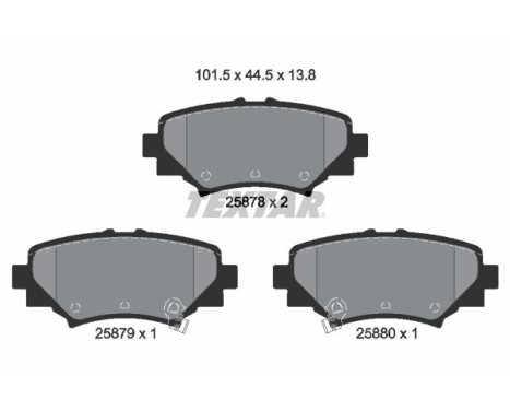 Brake Pad Set, disc brake 2587801 Textar
