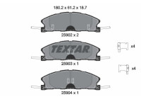 Brake pad set, disc brake 2590201 Textar
