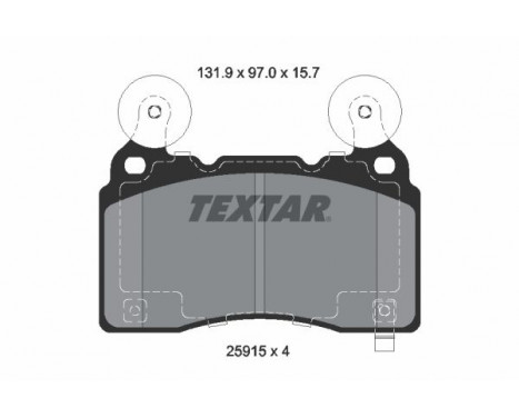 Brake Pad Set, disc brake 2591501 Textar