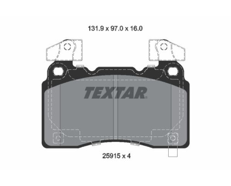 Brake pad set, disc brake 2591503 Textar