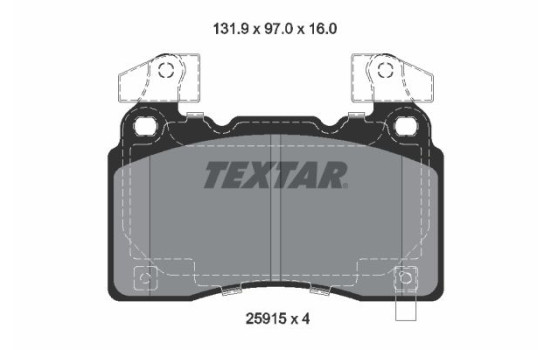 Brake pad set, disc brake 2591503 Textar