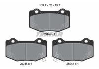 Brake pad set, disc brake 2594401 Textar