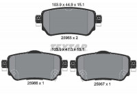 Brake Pad Set, disc brake 2596501 Textar