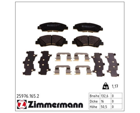 Brake Pad Set, disc brake 25976.165.2 Zimmermann, Image 2