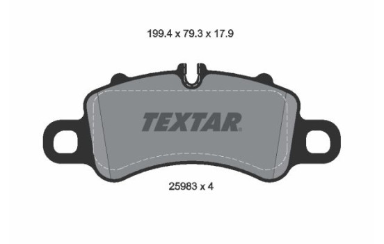 Brake Pad Set, disc brake 2598303 Textar