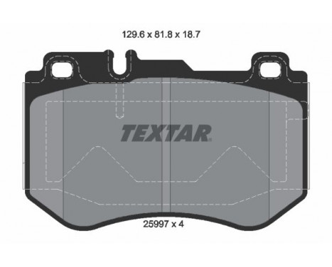 Brake Pad Set, disc brake 2599701 Textar