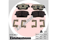 Brake Pad Set, disc brake 26126.185.2 Zimmermann