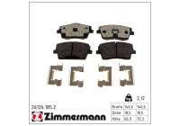 Brake Pad Set, disc brake 26126.185.2 Zimmermann