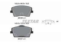 Brake Pad Set, disc brake 2612601 Textar
