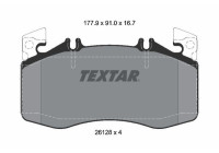 Brake pad set, disc brake 2612801 Textar