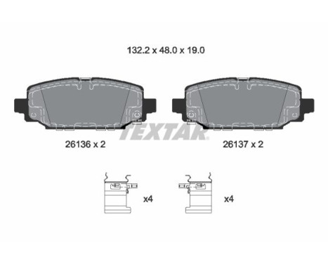 Brake Pad Set, disc brake 2613601 Textar