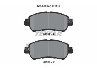 Brake pad set, disc brake 2613801 Textar