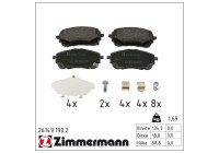 Brake pad set, disc brake 26149.190.2 Zimmermann