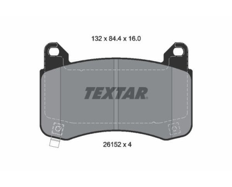 Brake pad set, disc brake 2615201 Textar