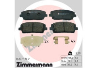 Brake pad set, disc brake 26157.170.2 Zimmermann