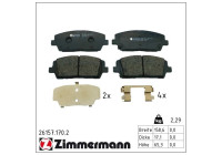 Brake pad set, disc brake 26157.170.2 Zimmermann