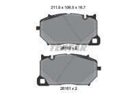 Brake pad set, disc brake 2616001 Textar