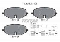 Brake Pad Set, disc brake 2616901 Textar